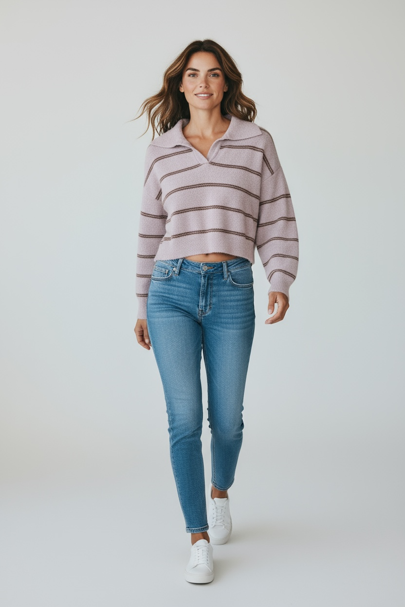 Suéter rayas Crop