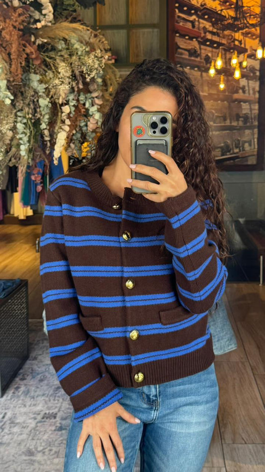 Suéter de rayas